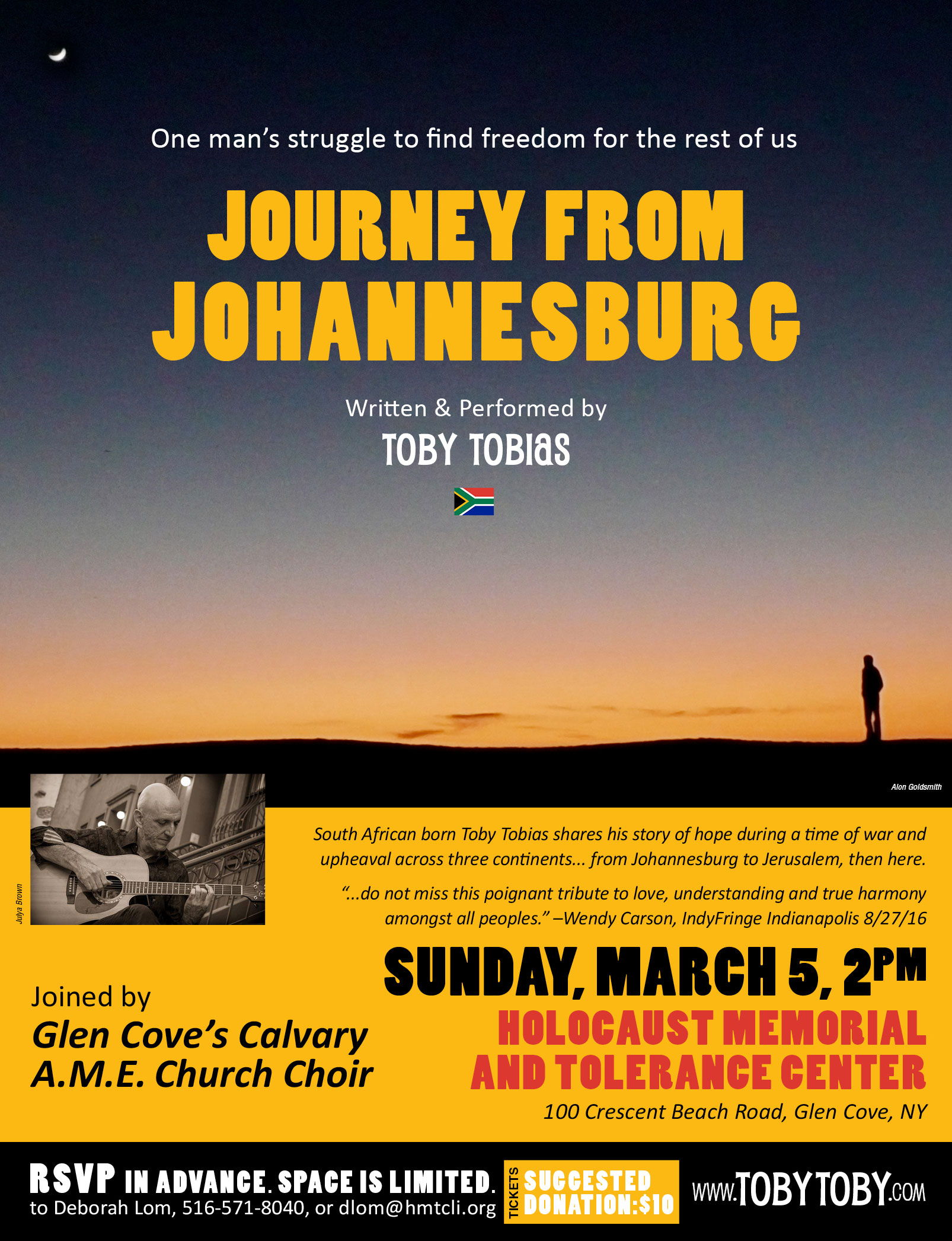 Journey From Johannesburg at the Holocaust Memorial & Tolerance Center of Glen Cove